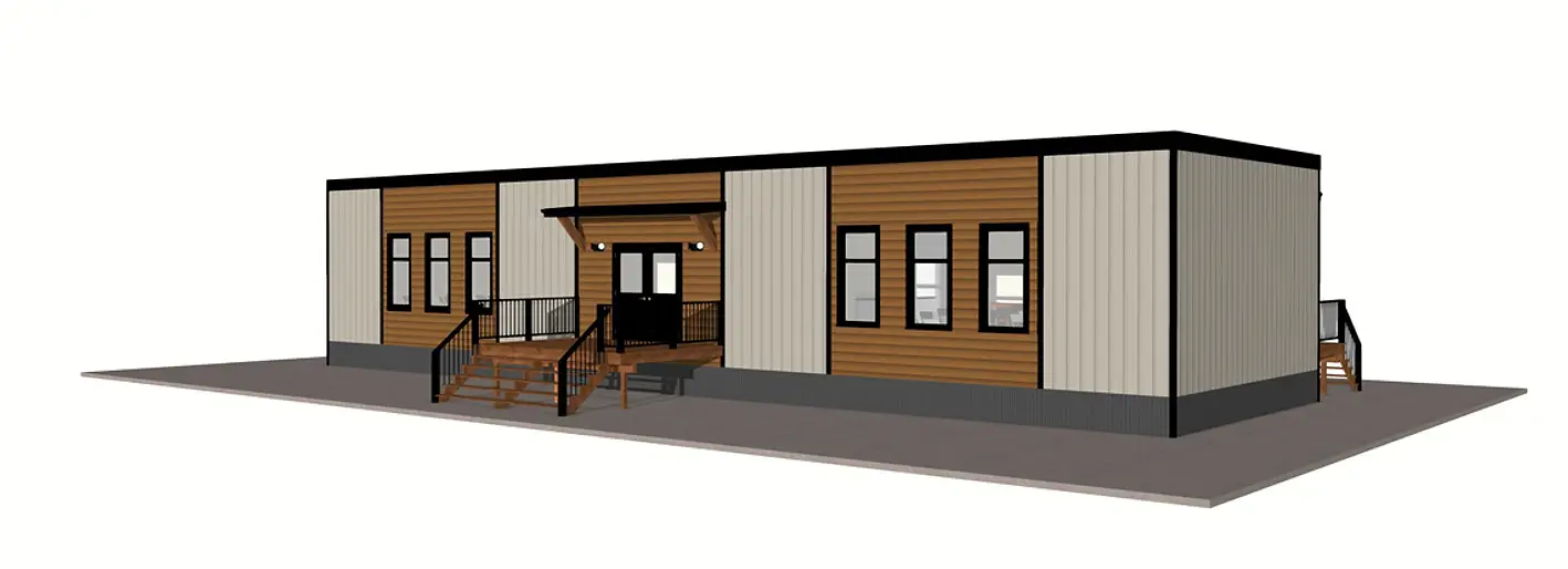 Cabin with skid