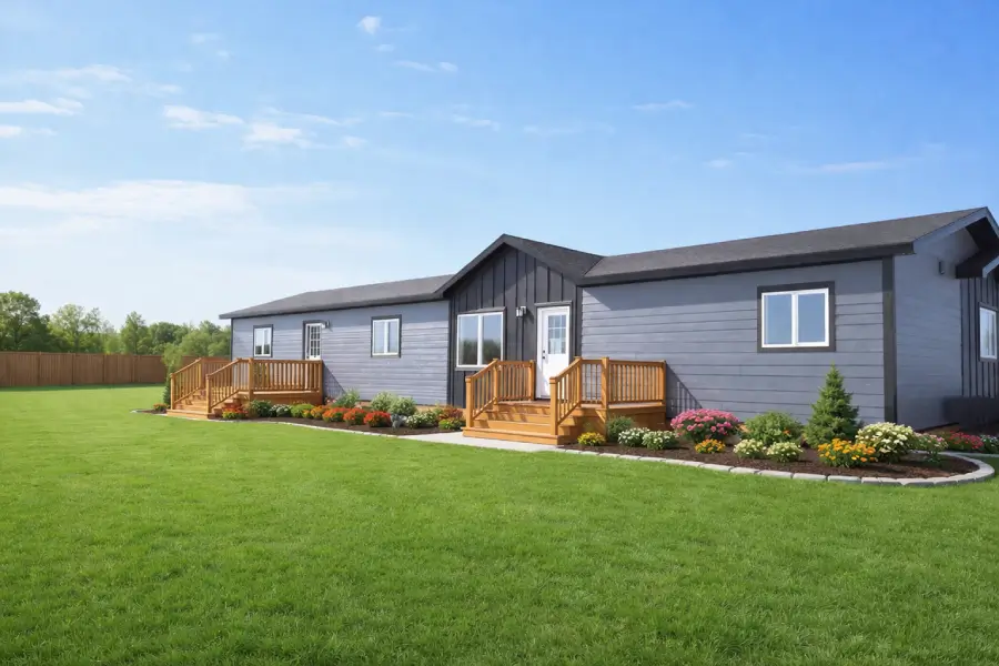 The Fox IV-Modern ranch home with vibrant garden